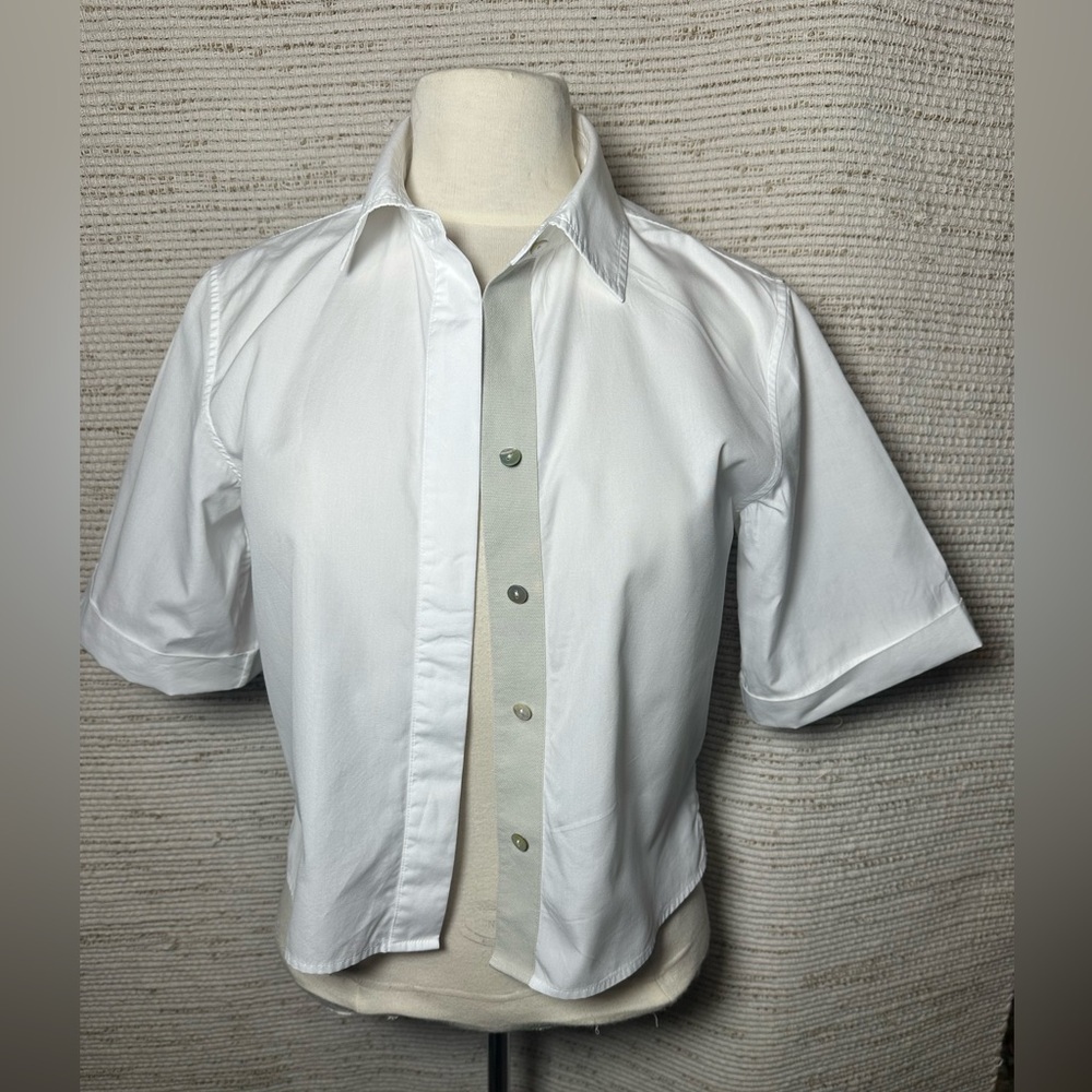 Vince Canvas Tape Cotton Button-Front Shirt - Picture 3 of 7